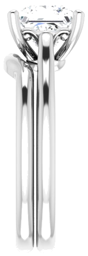 Sužadėtuvių Žiedas „Solitaire“ 950 Platinos Square 6.5mm (9)