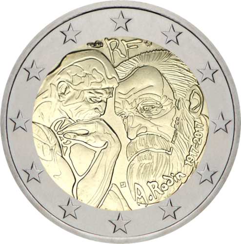 2017 France Auguste Rodin 2 euro coin (1)