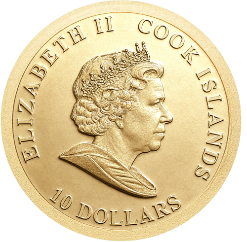 1/25 oz Princess Diana 2007 Cook Islands 10 Dollars Gold Coin (2)