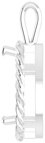 14K White  12x8 mm Pear Pendant Mounting (3)