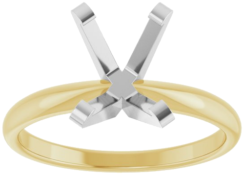 Sužadėtuvių Žiedas „Solitaire“ 585 Baltojo Ir Geltonojo Aukso Emerald 8.5mm x 6.5mm (3)