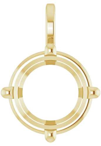 Pakabukas „Solitaire“ 585 Geltonojo Aukso Round 8.5mm (1)