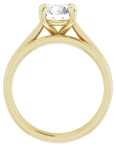 Sužadėtuvių Žiedas „Solitaire“ 750 Geltonojo Aukso Round 7.4mm (7)