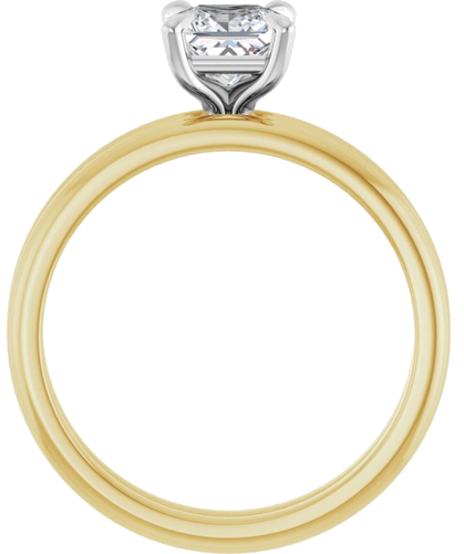 14K Yellow White 5 x 5 mm Square Engagement Ring Mounting (7)