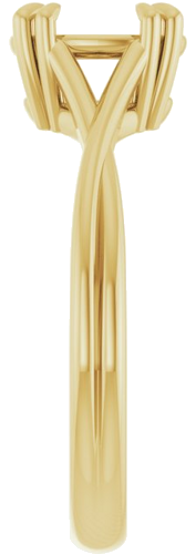 10K Yellow 8x6 mm Oval Solitaire Engagement Ring Mounting (4)