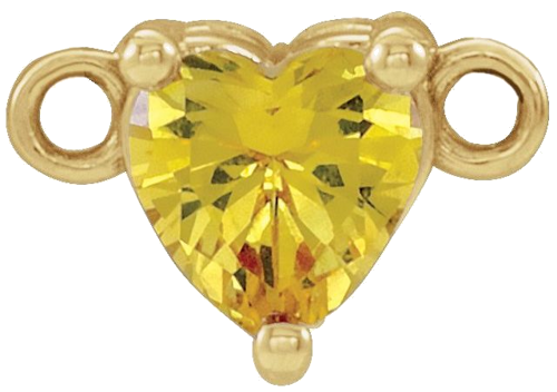 14K Yellow 1-Stone Family Bar Necklace Center (3)