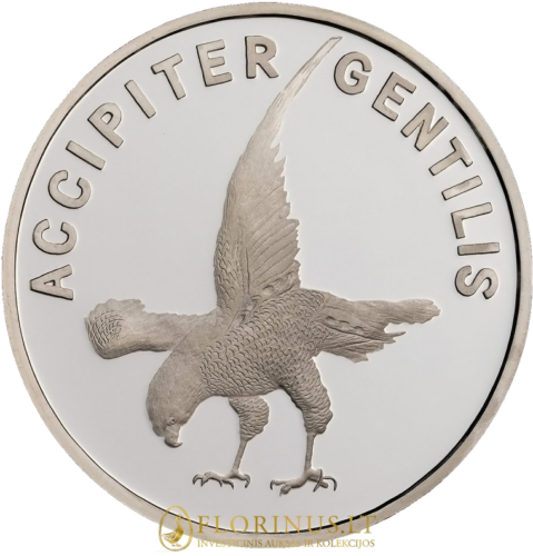 2015 Северна Корея, Accipiter Gentilis, 20 вона сребърна монета (1)