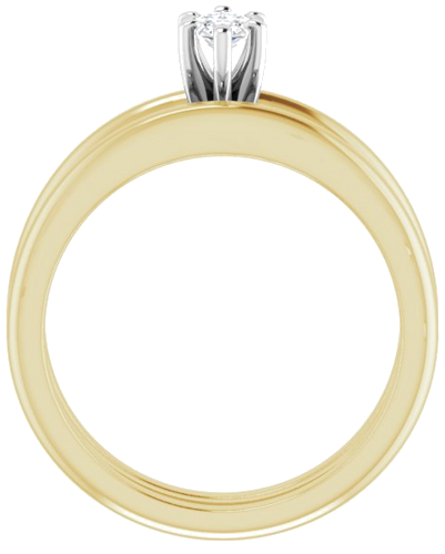 14K Yellow   White  7x3.5 mm Marquise Solitaire Engagement Ring Mounting (7)