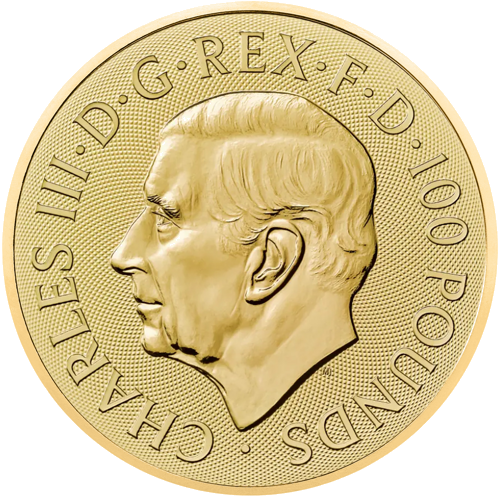 1 oz Karalienės pantera (Tudor) 2025 Didžioji Britanija Auksinė moneta (2)