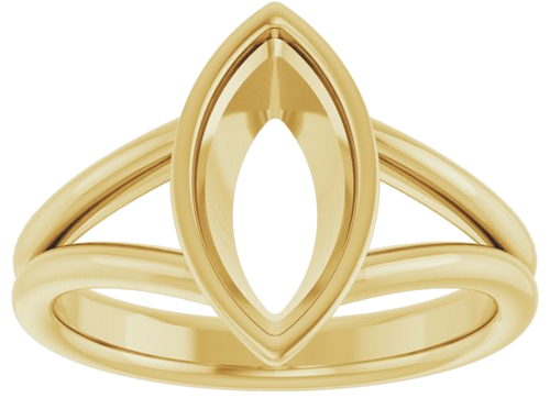 Sužadėtuvių Žiedas „Bezel-Set Solitaire“ 585 Geltonojo Aukso Marquise 12mm x 6mm (3)