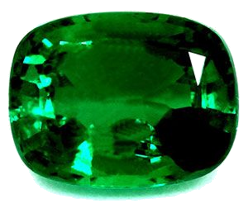 0.97 carat GREEN Cushion Smaragdas (1)