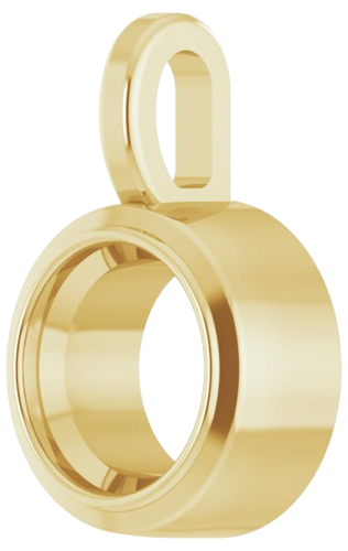 14K Yellow 5.5 mm Round Bezel-Set Pendant Mounting (2)