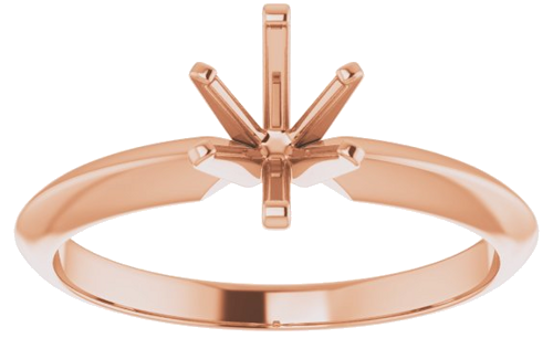 Sužadėtuvių Žiedas „Solitaire“ 585 Rožinis Aukso Oval 7mm x 5mm (3)