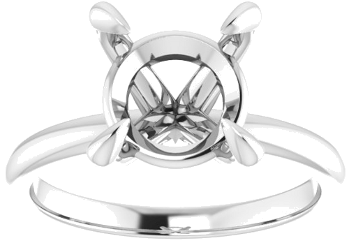 Platinum  9.4 mm Round Solitaire Engagement Ring Mounting (3)