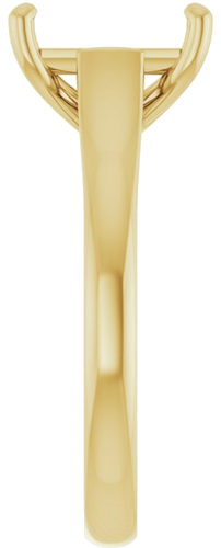 Sužadėtuvių Žiedas „Solitaire“ 585 Geltonojo Aukso Emerald 9mm x 7mm (4)