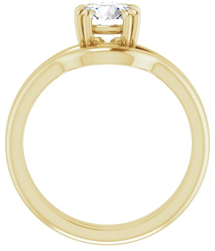 14K Yellow 6.5 mm Round Solitaire Engagement Ring Mounting (7)