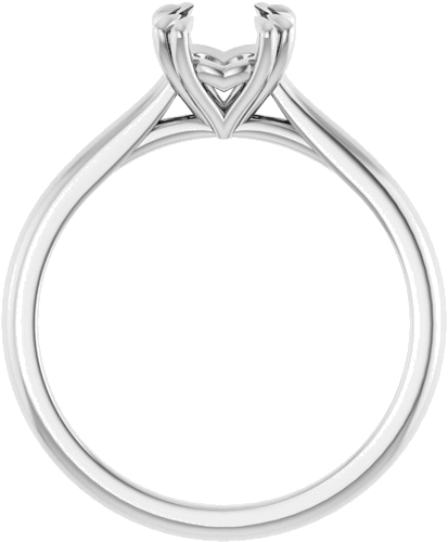 14K White 6.5 mm Round Solitaire Engagement Ring Mounting (2)