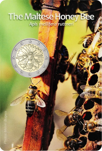 2021 Malta Bite 2 eiro monēta BU kartē (2)