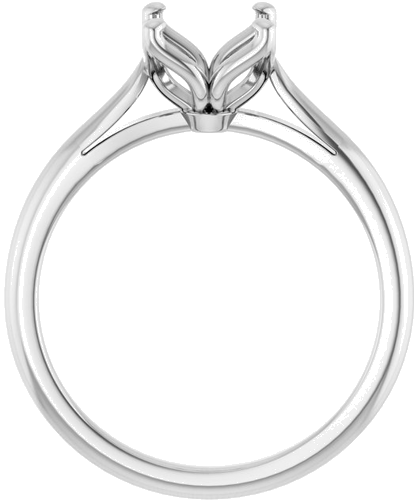 Sužadėtuvių Žiedas „Solitaire“ 585 Baltojo Aukso Oval 9mm x 7mm (2)