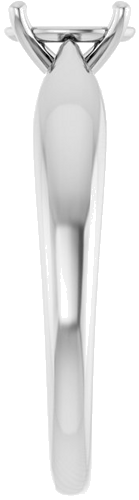 14K White  7x5 mm Oval Solitaire Engagement Ring Mounting (4)