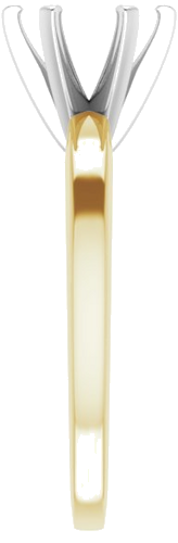 Sužadėtuvių Žiedas „Solitaire“ 585 Baltojo Ir Geltonojo Aukso Round 7.4mm (4)