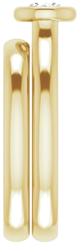 14K Yellow  4.4 mm Round Solitaire Engagement Ring Mounting (9)