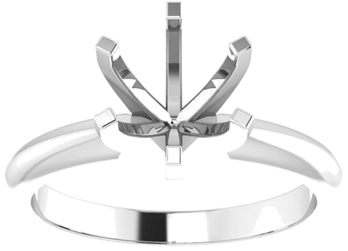 Platinum 7.3-7.7 mm Round 6-Prong Solitaire Ring Mounting (3)