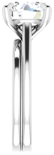 Platinum  9.4 mm Round Solitaire Engagement Ring Mounting (9)