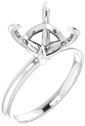 Sužadėtuvių Žiedas „Solitaire“ 950 Platinos Cushion 9mm (1)