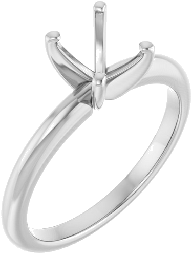 Sužadėtuvių Žiedas „Solitaire“ 950 Platinos Oval 8mm x 6mm (1)