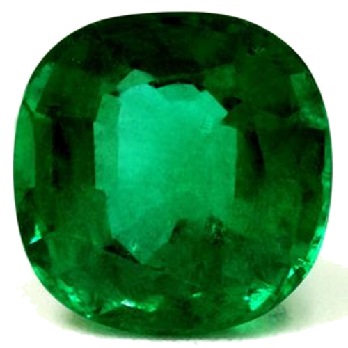 2.73 carat GREEN Cushion Smaragdas (1)