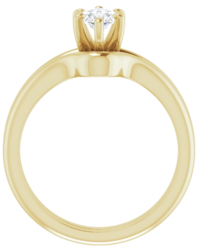 Sužadėtuvių Žiedas „Solitaire“ 585 Geltonojo Aukso Marquise 9mm x 4.5mm (7)