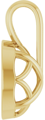 14K Yellow 10x8 mm Oval Pendant Mounting (3)