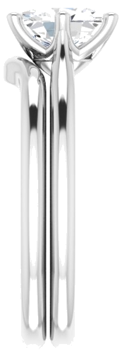 Sužadėtuvių Žiedas „Solitaire“ 585 Baltojo Aukso Oval 8mm x 6mm (9)