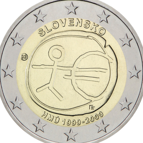 2009 Словакия EMU монета 2 евро (2)