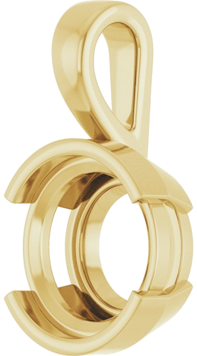 18K Yellow 12 mm Round Pendant Mounting (2)