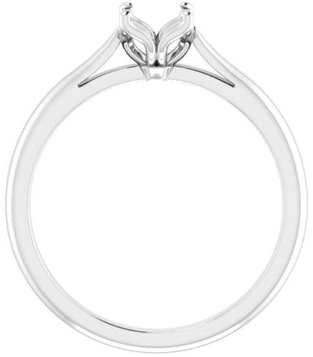 Sužadėtuvių Žiedas „Solitaire“ 585 Baltojo Aukso Round 5.5mm (2)