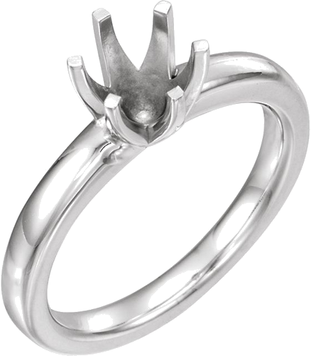 Platinum 7.8 mm Round Medium Six-Prong Solstice Solitaire® Ring Mounting (1)