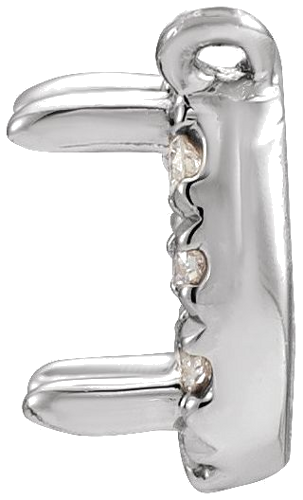 Pakabukas „Halo-Style“ 585 Baltojo Aukso Square 3mm (2)