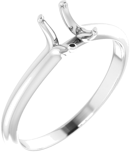 Sužadėtuvių Žiedas „Solitaire“ 585 Baltojo Aukso Emerald 6mm x 4mm (1)