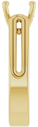 14K Yellow 8 mm Round Solitaire Engagement Ring Mounting (4)