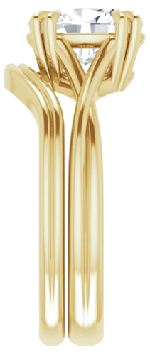 Sužadėtuvių Žiedas „Solitaire“ 585 Geltonojo Aukso Oval 9mm x 7mm (9)