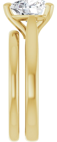 14K Yellow 8x8 mm Heart Engagement Ring Mounting (9)