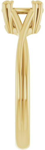 14K Yellow 7x5 mm Oval Solitaire Engagement Ring Mounting (4)