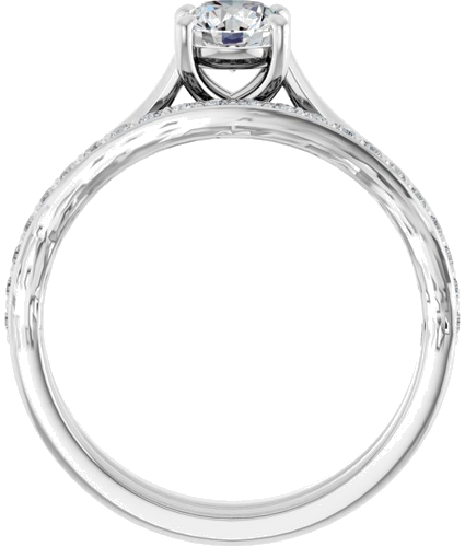 14K White 5.2 mm Round Solitaire Engagement Ring Mounting (7)