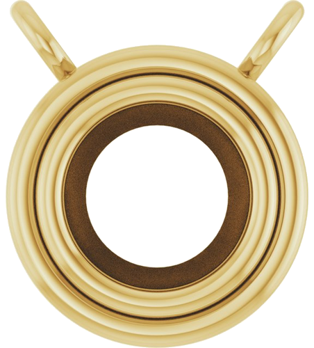 Pakabukas „Round Bezel-Set“ 585 Geltonojo Aukso Round 4mm (1)