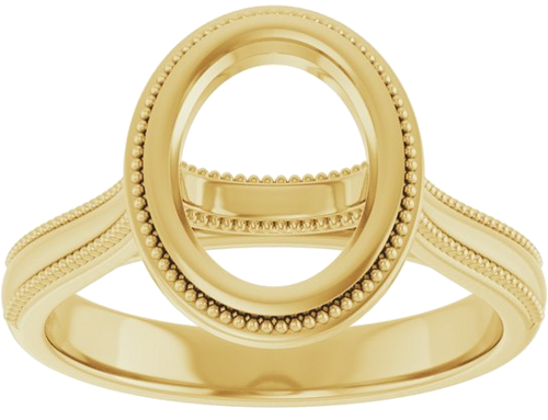 Sužadėtuvių Žiedas „Solitaire“ 585 Geltonojo Aukso Oval 9mm x 7mm (3)