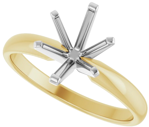 Sužadėtuvių Žiedas „Solitaire“ 585 Baltojo Ir Geltonojo Aukso Oval 9mm x 7mm (5)