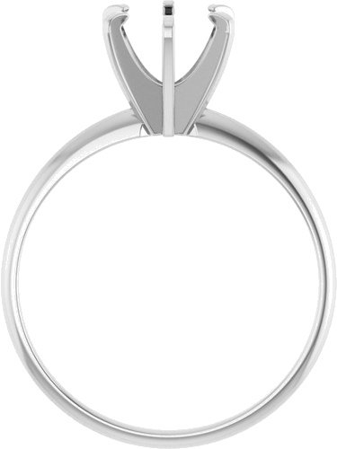 14K White 6.6-7.2 mm Round 6-Prong Solitaire Engagement Ring Mounting (2)