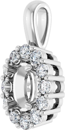 14K White 6x4 mm Oval 1 5 CTW Natural Diamond Semi-Set Pendant (2)